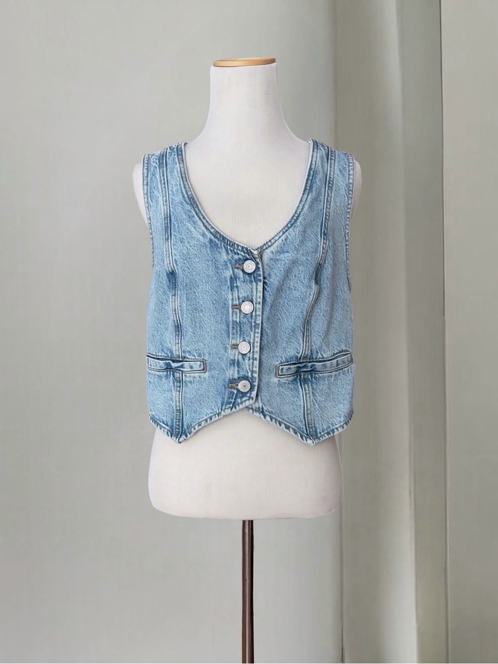 Lucky Brand Light Blue Denim Vest